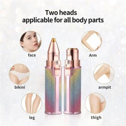 2 in 1 Facial Hair Remover Eyebrow Trimmer Rechargeable - Portable & Painless