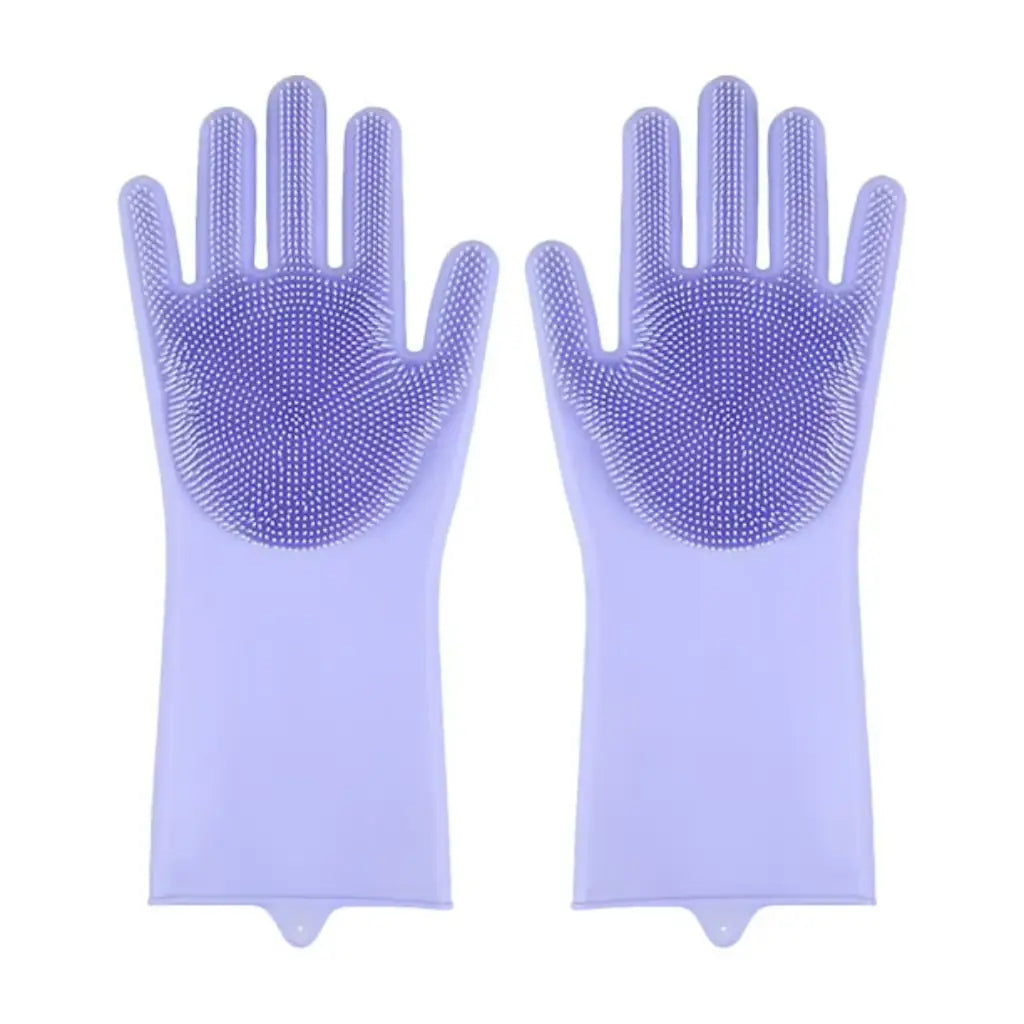 Premium Silicone Waterproof Cleaning Gloves with Built-in Scrubber – Multi-Purpose for Kitchen, Bathroom & Car Wash