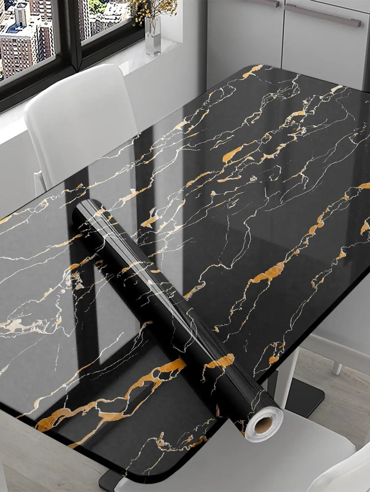 Premium Marble Self-Adhesive Kitchen Wallpaper Sheet – Waterproof & Heat Resistant