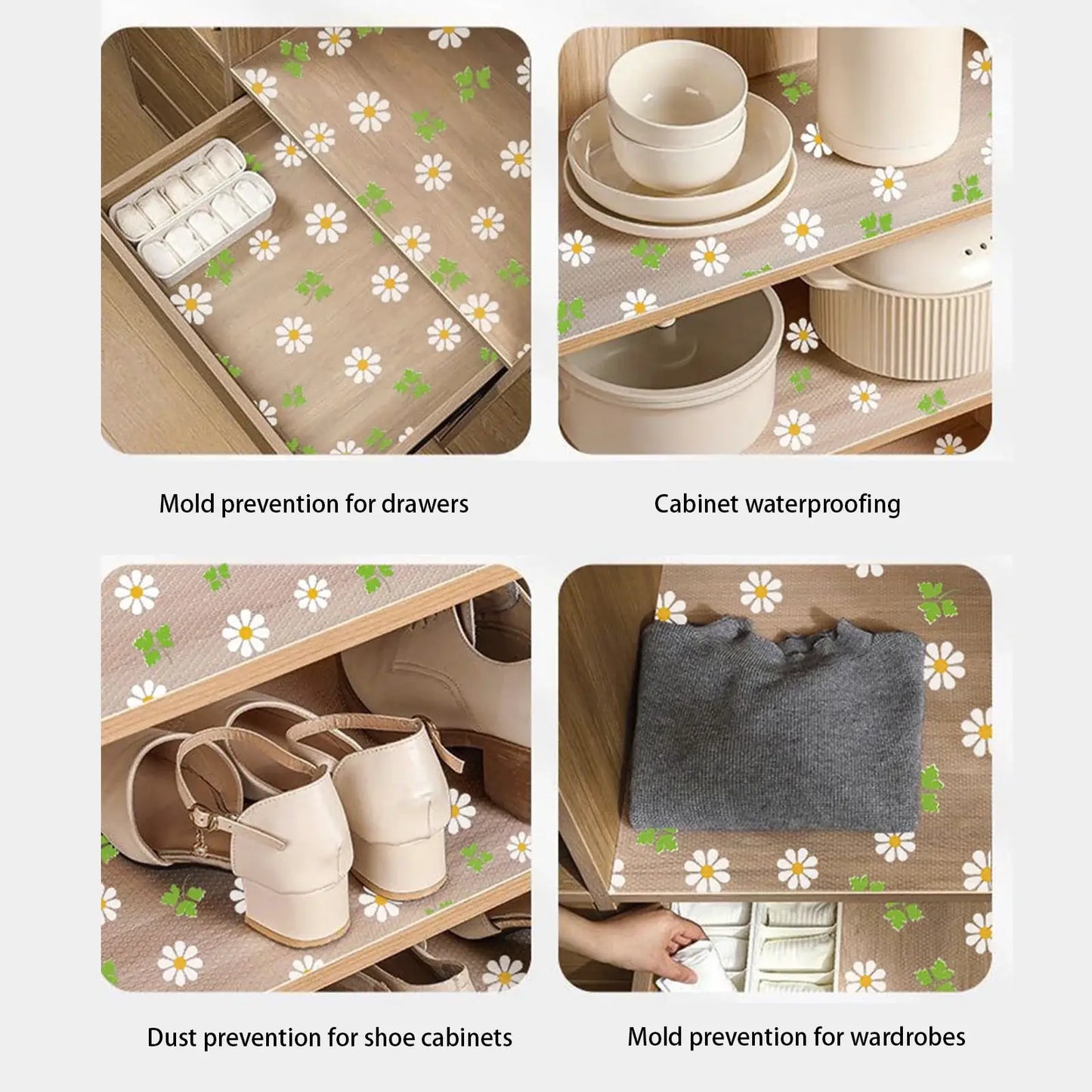 Premium Non-Slip Shelf Liner Roll – Multipurpose Drawer & Cabinet Mat for Kitchen, Fridge & Table (Washable & Reusable)