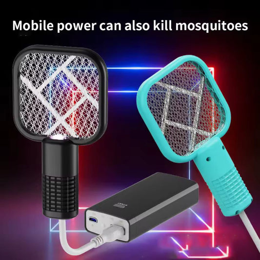 USB Mosquito Swatter Trap – Portable Electric Insect Killer Racket