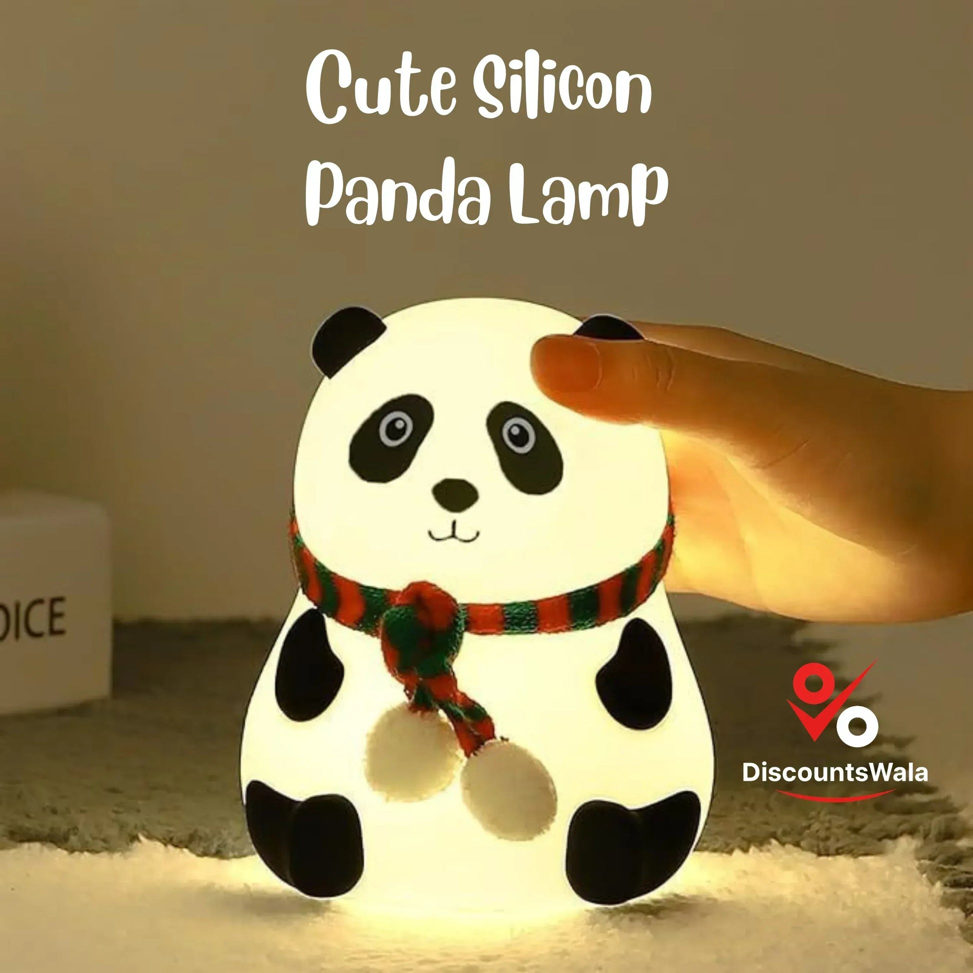 Cute Silicon Panda Lamp - Panda Night Light - LED Lamp - DiscountsWala