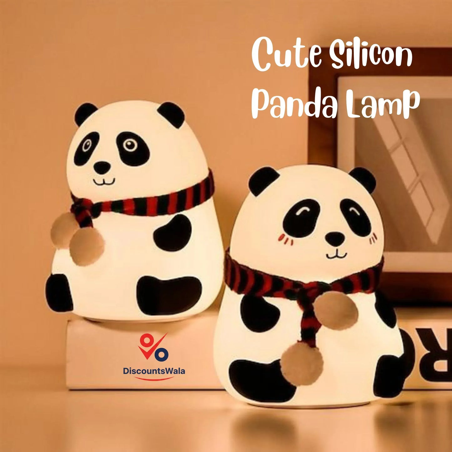 Cute Silicon Panda Lamp - Panda Night Light - LED Lamp - DiscountsWala