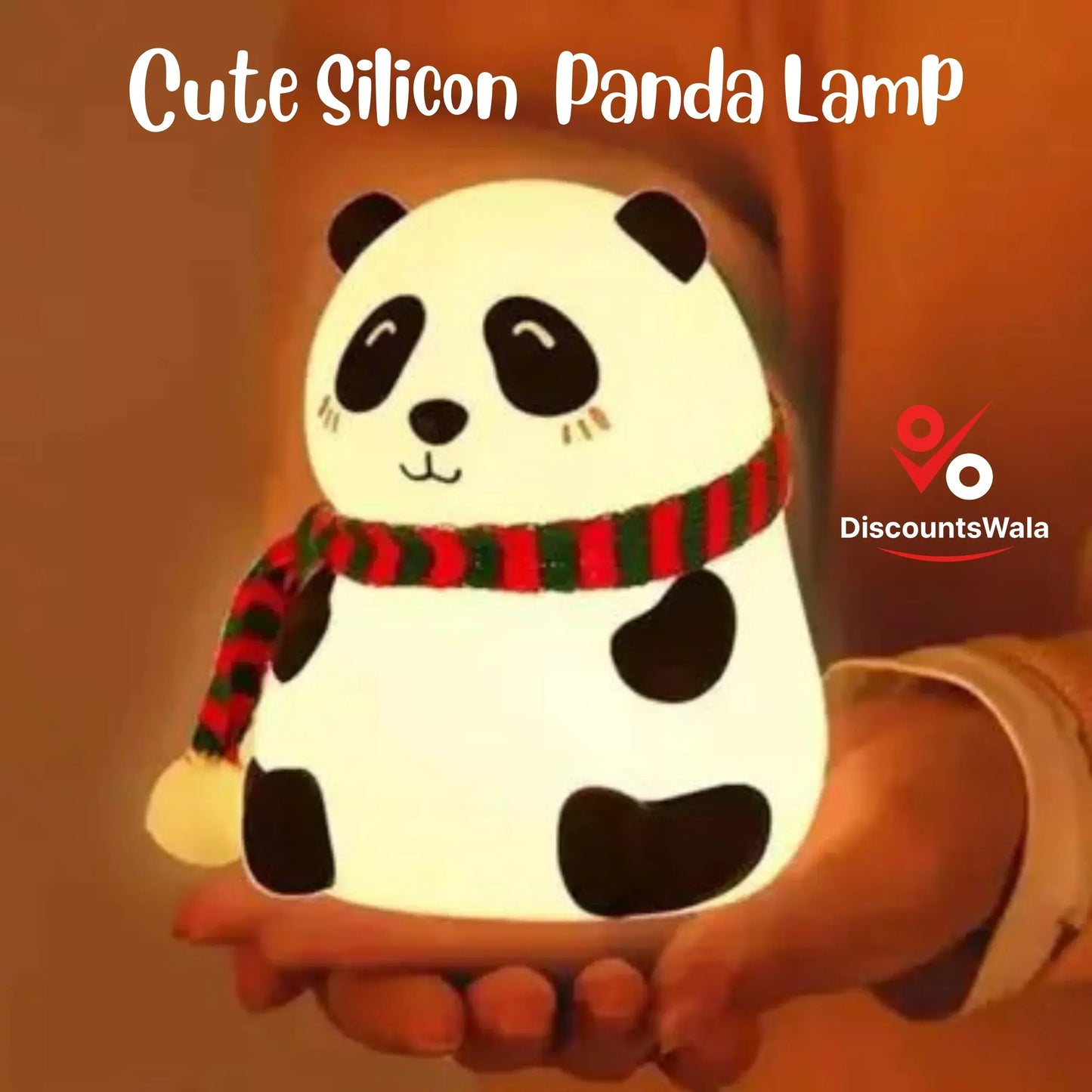 Cute Silicon Panda Lamp - Panda Night Light - LED Lamp - DiscountsWala