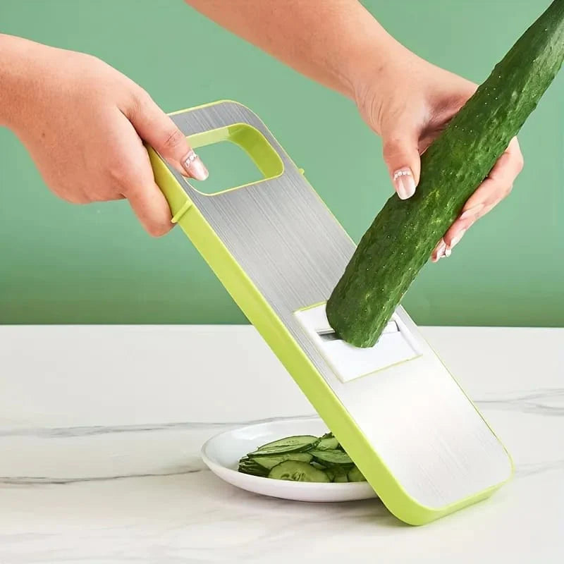 5-in-1 Stainless Steel Vegetable Grater & Slicer | Premium Multi-Purpose Kitchen Tool with Sharp Interchangeable Blades
