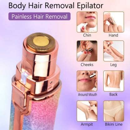 2 in 1 Facial Hair Remover Eyebrow Trimmer Rechargeable - Portable & Painless