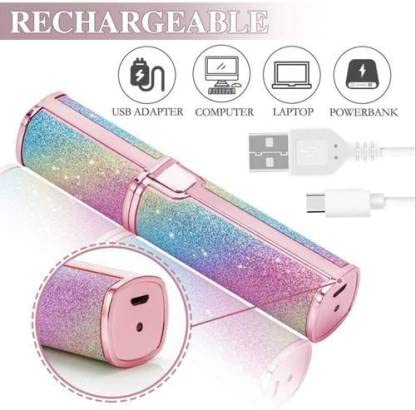 2 in 1 Facial Hair Remover Eyebrow Trimmer Rechargeable - Portable & Painless