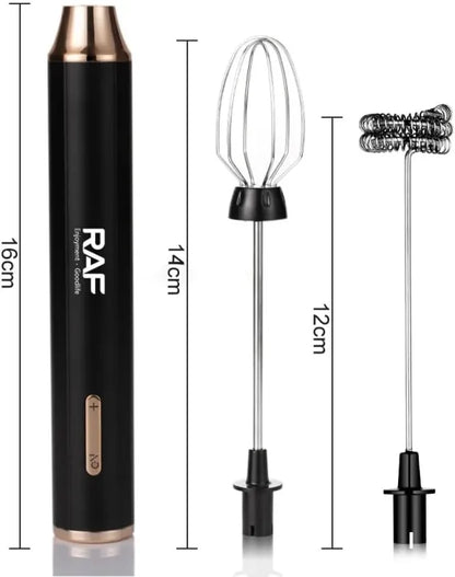 Original RAF Electric Coffee Beater 2-in-1 | Milk Frother & Cake Beater | 3-Speed Handheld Mixer | Low Noise | Premium Quality