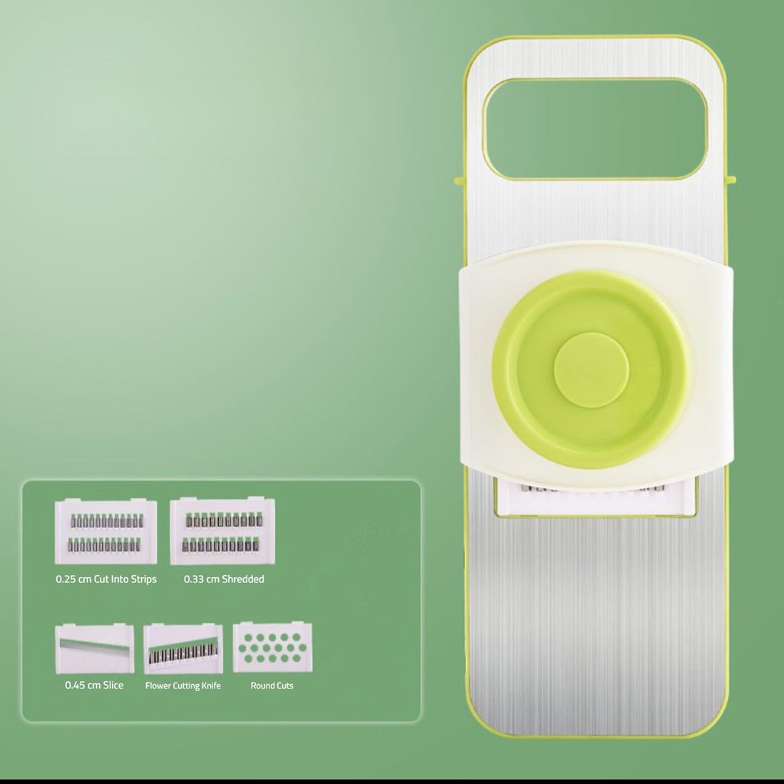 5-in-1 Stainless Steel Vegetable Grater & Slicer | Premium Multi-Purpose Kitchen Tool with Sharp Interchangeable Blades