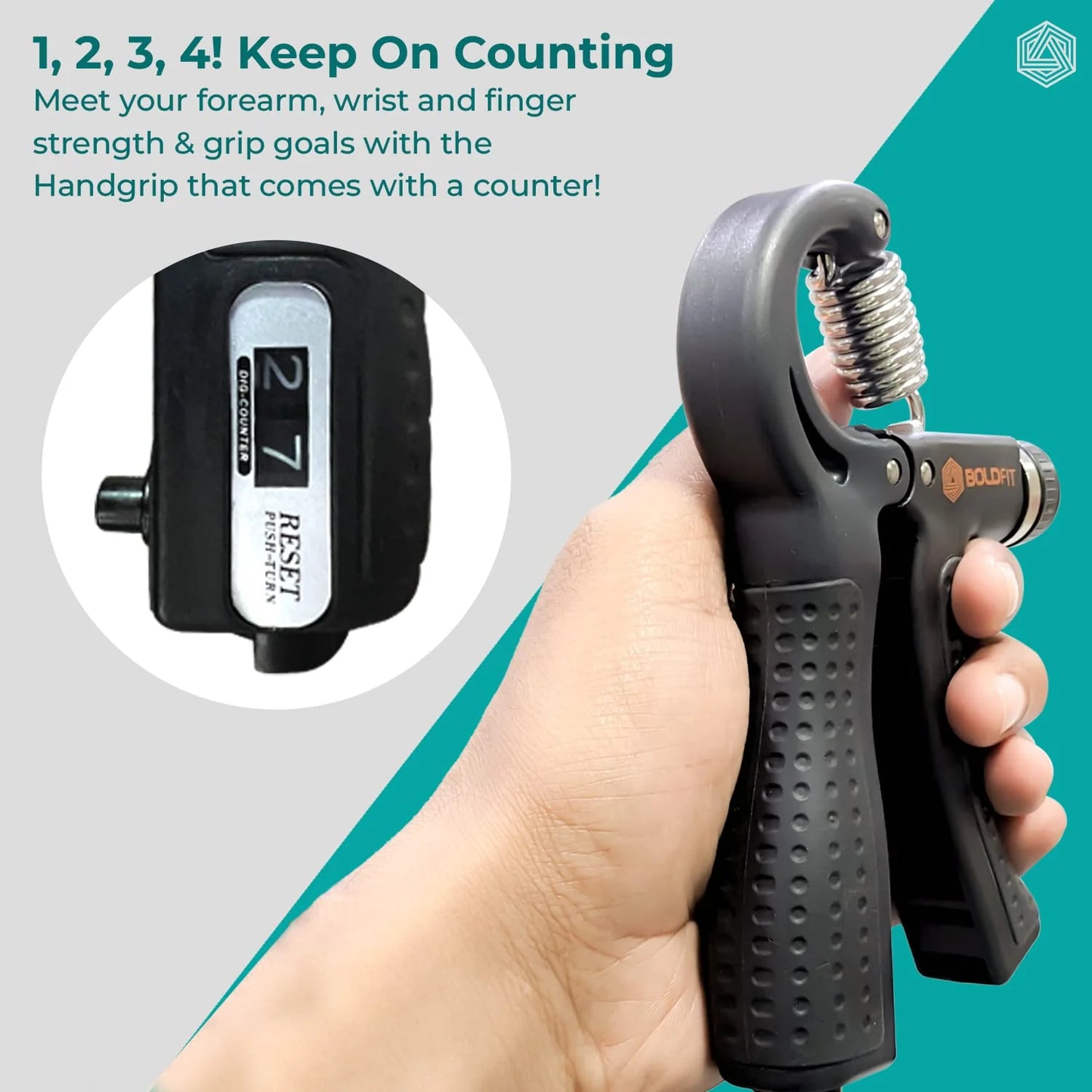 Adjustable Hand Grip Strengthener with Counter (5–60kg)