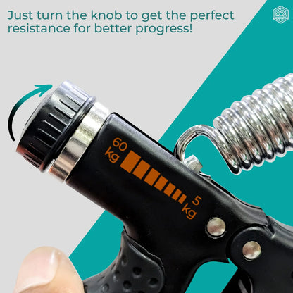 Adjustable Hand Grip Strengthener with Counter (5–60kg)