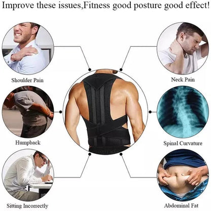 Adjustable Posture Belt, Posture Corrector Belt For Men And Women, Back Support And Shoulder Belt