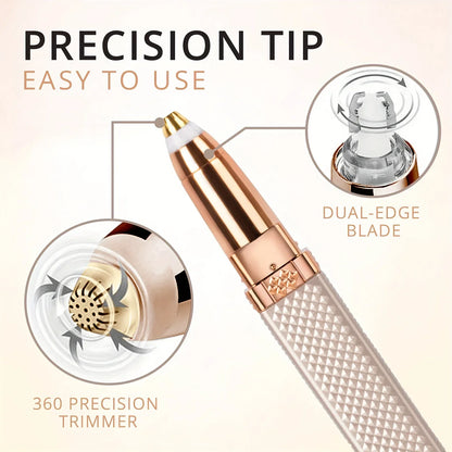 2 in 1 Multifunctional Lip Shaver with LED Light – Armpit Hair, Leg Hair, & Eyebrow Shaver, Women's Hair Remover